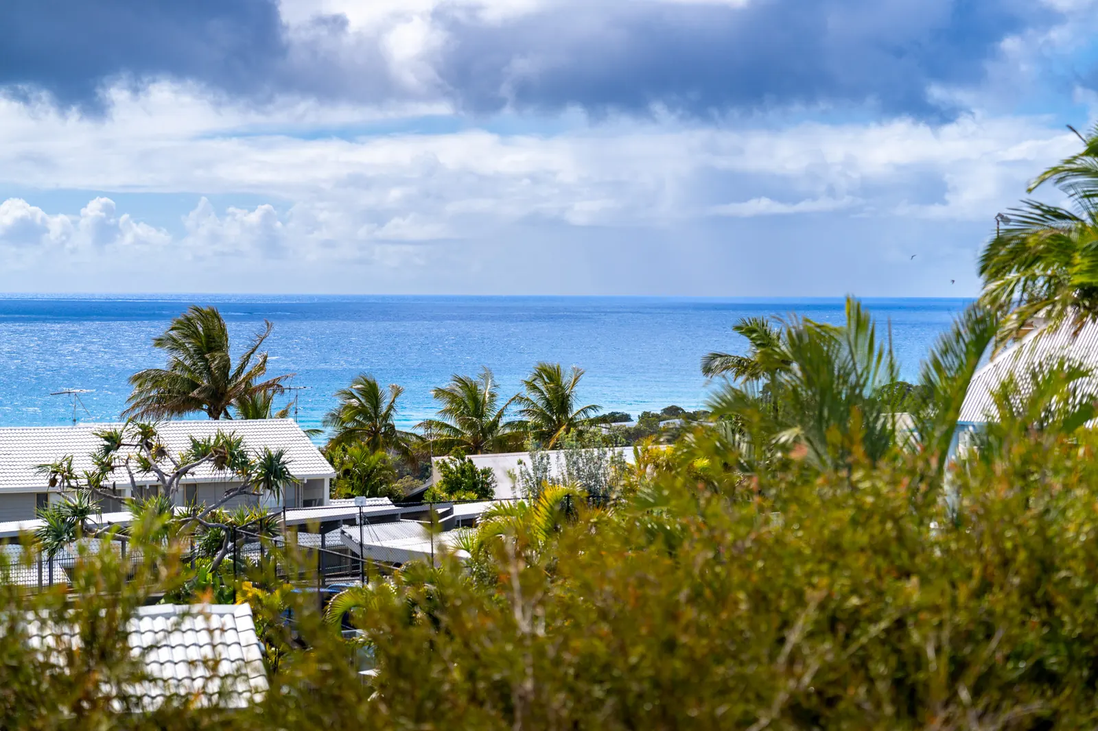 The ocean view from a Deluxe Ocean villa at Pandanus Palms Resort