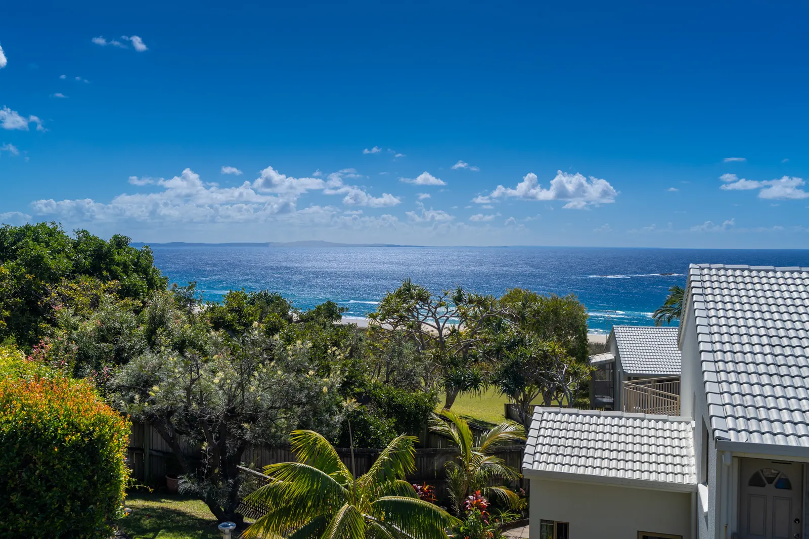 The ocean view from a Deluxe Ocean villa at Pandanus Palms Resort